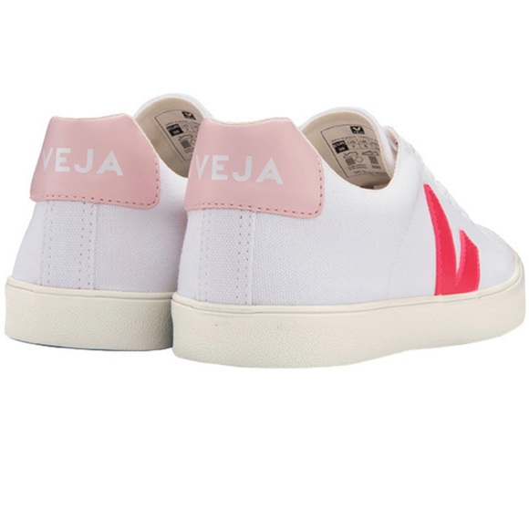 VEJA Esplar Canvas Sneakers | Fluorescent pink US6 - Picture 2 of 8
